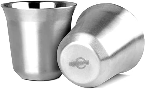 RECAPS 80ml Stainless Steel Espresso Cups Set (Stainless Steel)