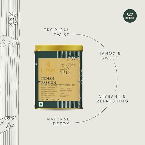 Luxmi Estates - Indian Passion 50g, 1.76 Oz loose tin caddy, Herbal tea