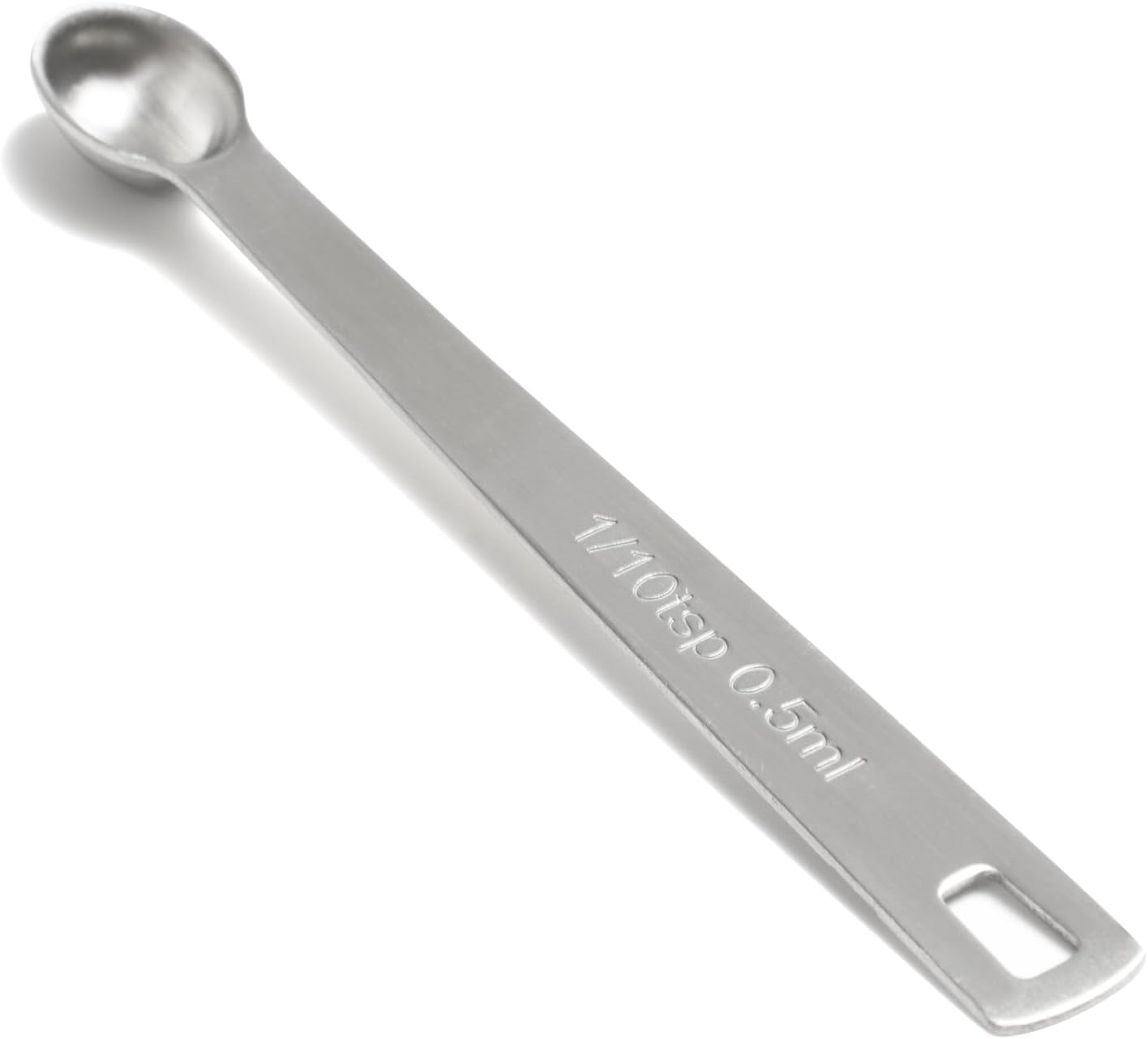 1PCS 1/10 Teaspoon(1/10tsp, 0.5ml) Single Tiny Measuring Spoon, Small Individual Stainless Steel Mea