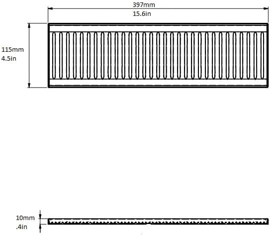 Rattleware 4.5x15.5x0.5in Stainless Steel Drip Tray Bar Drain Spill Catcher