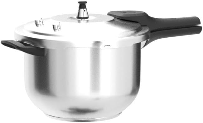 WantJoin Stainless Steel Pressure Cooker(Non-Aluminum),10 Quart Induction Compatible Pressure Cooker with Spring Valve Safeguard Devices,Compatible with Gas & Induction Cooker