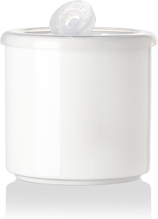 Sweejar Ceramic Food Storage Jar, Salt Container with Airtight Plastic Lid & Date Tracker, 16 Oz Kitchen Canisters for