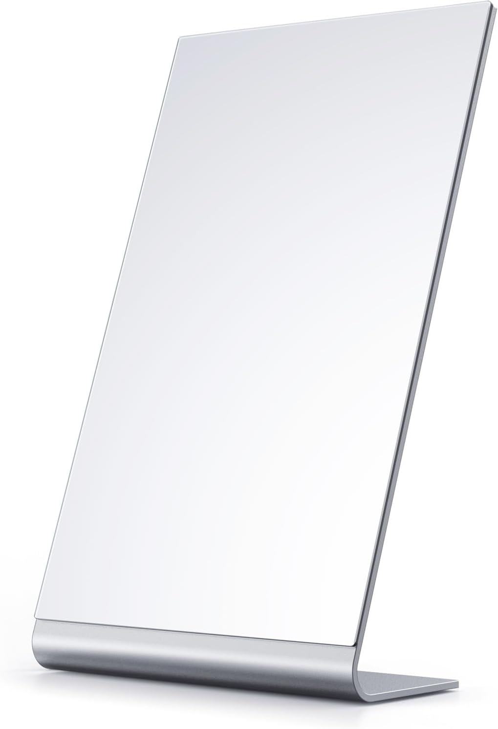 NEZZOE 12"x7" Frameless Makeup Mirror, Minimalist Free Standing Desk Mirror | Flat Vanity Mirror for Bathroom Countertop, Desk or Jewelry Display, Perfect for Makeup &amp; Shaving