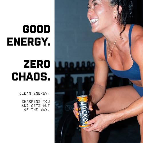 Jocko Fuel GO Energy Drinks, Afterburner Orange, 12 oz | 12 Pack | 95mg Clean, No Crash Natural Caffeine | No Sugar, Jitter Free | L-Theanine &amp; Adaptogens Lift Mood, Focus &amp; Endurance