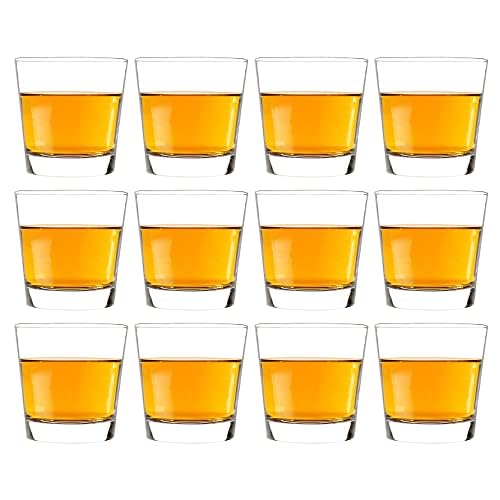 Vikko Shot Glasses, 3.5 Ounce Shot Glass, Set of 12 Small Liquor and Spirit Glasses, Durable Tequila, Alcohol and Espresso Shots, 12 Piece Large Shooter Glass Set (Traditional)