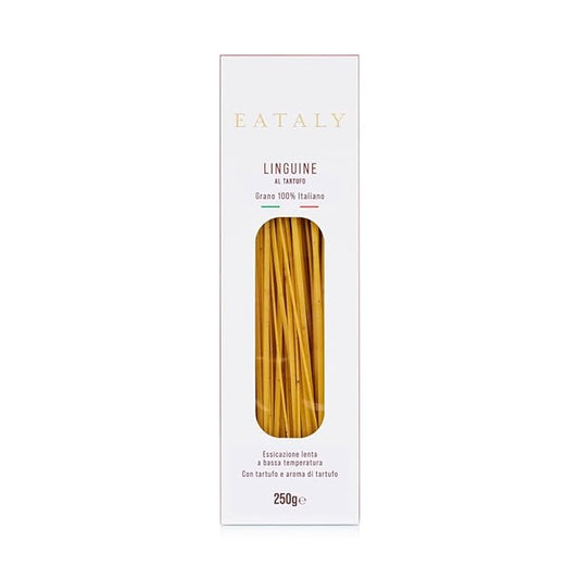 Eataly Italian Linguine with Truffle Pasta Noodles - 250g (8.8 oz.) Box -Authentic Durum Semolina Wheat - Made in Italy-