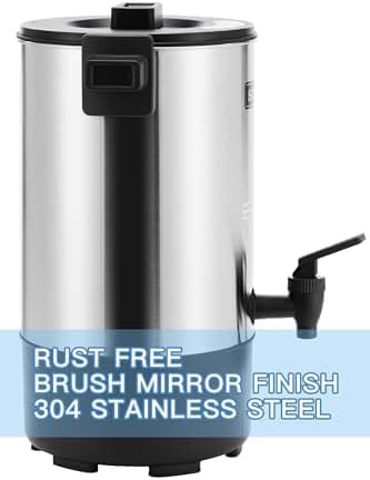 SYBO SR-CP Commercial Grade Stainless Steel Percolate Coffee Maker Hot Water Urn for Catering, 30-Cup, 4.5L, Metallic
