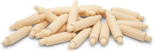 Wooden Mini Rolling Pin, 1-5/8 inches, Pack of 25, Perfect for Scrapbook Projects, Miniatures, Party Decor, and Crafts, by