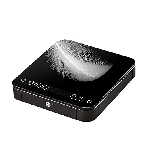 Portable Coffee Scale,Digital Touch Espresso Scale with with Timer,2kg/0.1g High Precision,Rechargeable 1800mAh Battery