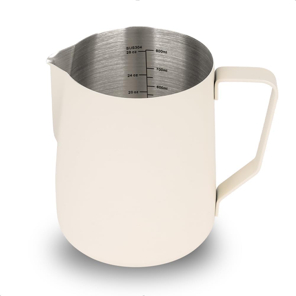 watchget 32oz Milk Frothing Pitcher Stainless Steel Espresso Steaming Jug