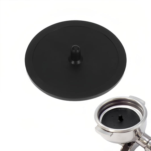 Joyzan Blind Filter Backflush Disk, Rubber Insert Blind Filter Disc 50mm | Cleaning Pad Disk Tray Compact Lightweight for Espresso Makers Coffee Machines Accessories Backwash Plate Cafe Kitchen Black