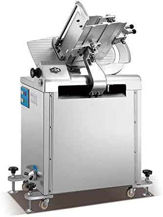 KWS MS-14A 2550W Floor Model 110V Commercial Automatic Electric Meat Slicer with Stainless Steel Blade, Frozen Meat, Food