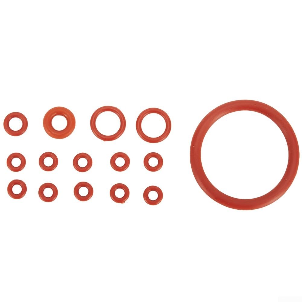 Silicone O-Ring Seal Gasket Set for Coffee Machine Maintenance, 15 Pieces Replacement Kit for Saeco for Gaggia Espresso Maker Repair