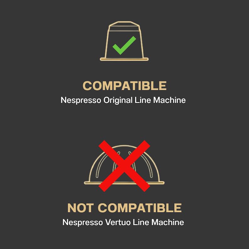Lungo Variety Pack for Nespresso Original Line Machines | 100 Test-Winning Alu Capsules | 2 Smooth Italian Flavors: San Marino &amp; Colombia | Coffee Pods Compatible Only with Nespresso Original Machine
