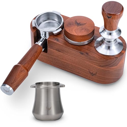 54mm Espresso Accessories Set For Breville Barista Touch, Express, Pro, Bambino Plus Includes Tampier Station, 54 mm Dosing Cup, Naked Portafilter, Distribution Tool, Spring Tamper