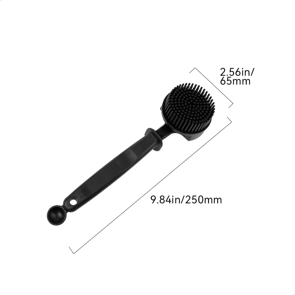 watchget 51mm Silicone Espresso Machine Cleaning Brush Grouphead Brush | 360° Deep Cleaning, Scratch-Free, Silicone Bristles for 51mm Group Head, Easy Clean, Professional Barista Tool