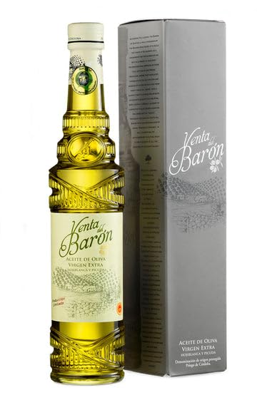 Venta del Barón - Voted The World's Best Olive Oil - Extra Virgin Cold Pressed - High in Polyphenols - 16.9 fl oz (500ml)