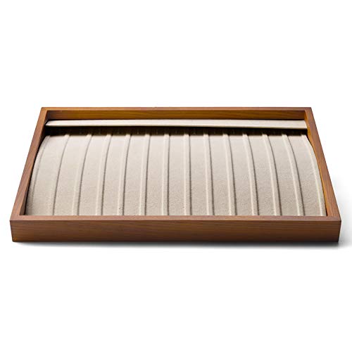 Oirlv Wood 13 Grids Necklace/Bracelet/Pendant Display Tray Jewelry Drawer Organizer Stackable Jewelry Trays (Creamy-white)