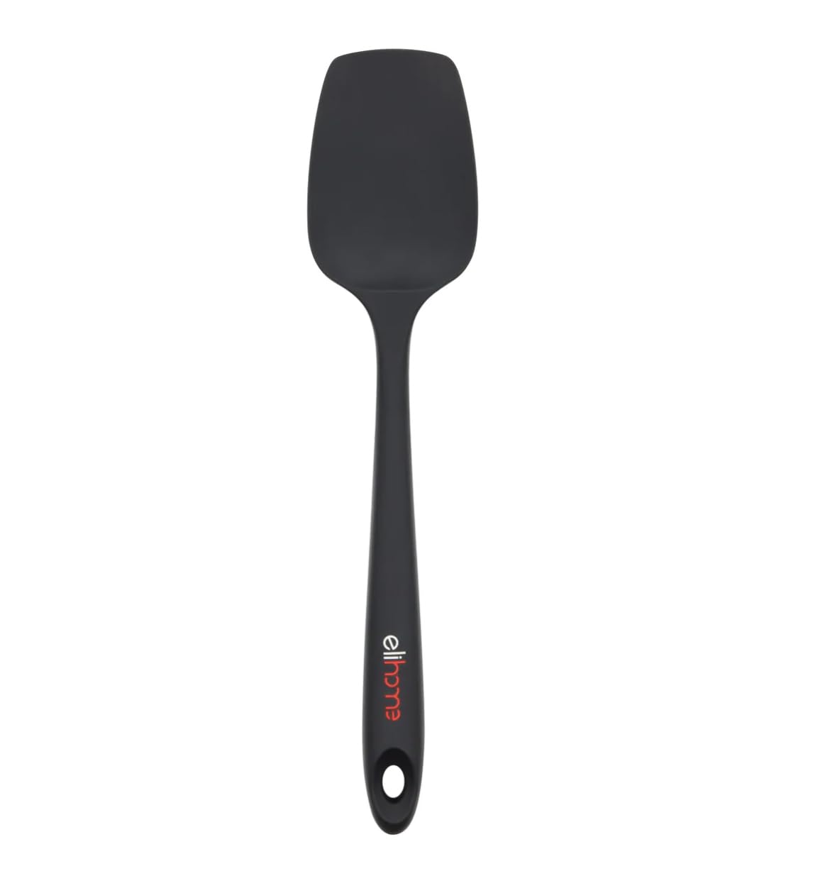 Elihome Mini Silicone Spoonula - Non-Stick Heat Resistant Silicone Scraper Spatula for Mixing, Serving, Scraping, Stirring, and More, 8.75 Inch, Black