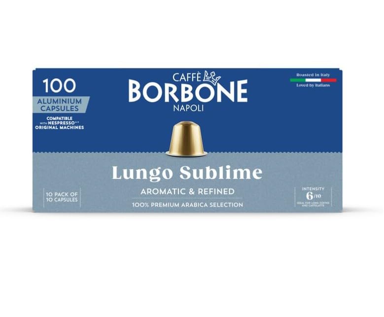 Caffè Borbone 100% Arabica Aluminum Capsules Compatible with Nespresso Original Machines