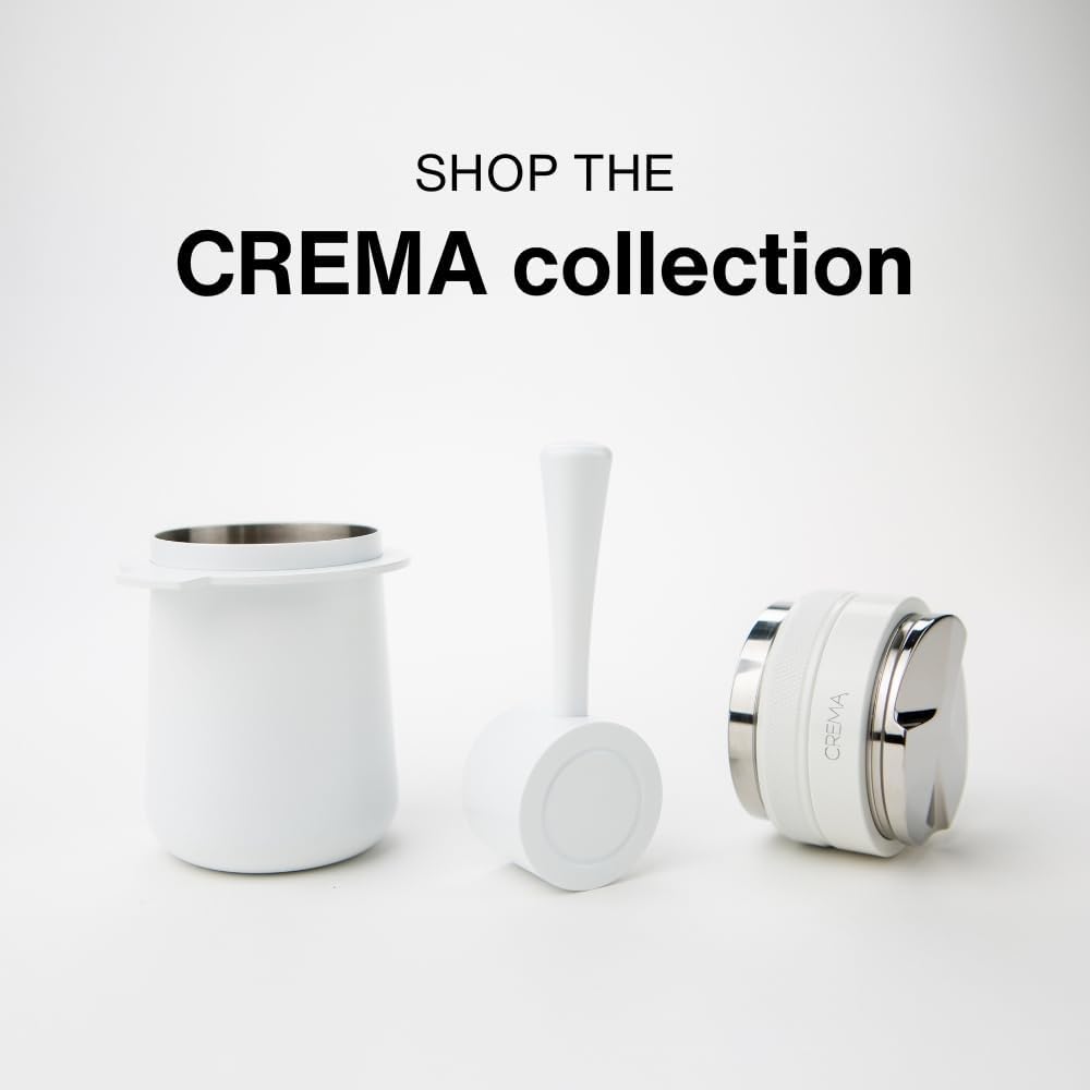 CREMA Coffee Products 58.5mm Hand Tamper &amp; Distributor | Compatible with any 58mm | Double-Sided, Adjustable Depth Tool | Made with Durable 304 Stainless Steel | Black