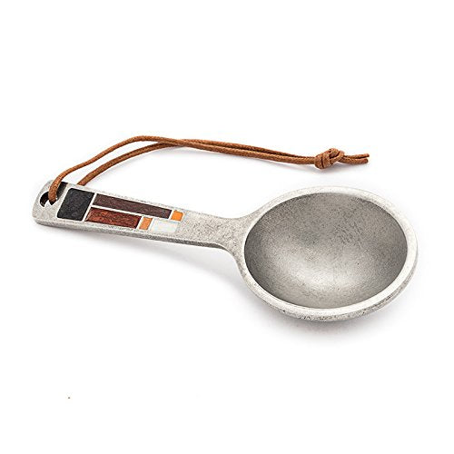 Danforth Riversong Mocha Coffee Scoop | Pewter Handcrafted in USA | Premium Hand-Painted Pewter Coffee Scoop | Coffee Lover Gift, Hostess Present | 50 Years of Quality Craftsmanship | 5 1/2 In.