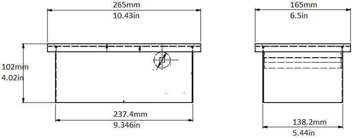 Rattleware Stainless Steel Open Bottom Knock Box Chute with Rubber Bar, 9in
