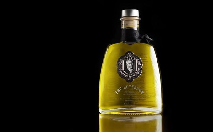 The Governor Premium Extra Virgin Olive Oil - Unfiltered, Cold-Pressed, Single Origin Lianolia - Peppery, Robust, Floral, Fruity Notes - Rich in Natural Polyphenols (1182 mg/kg), Oleocanthal, Antioxidants, Case of 12