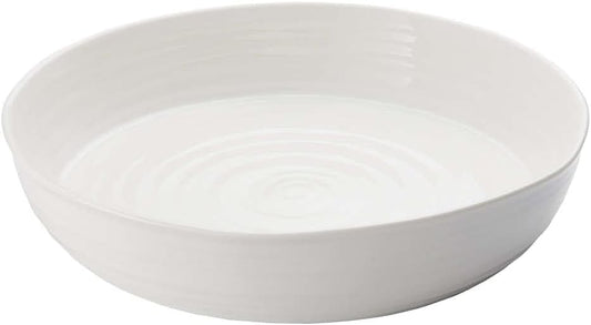 Portmeirion Sophie Conran 11" Round Roasting Dish, Porcelain Casserole Baking Dish, Dishwasher, Microwave, Freezer, Oven Safe