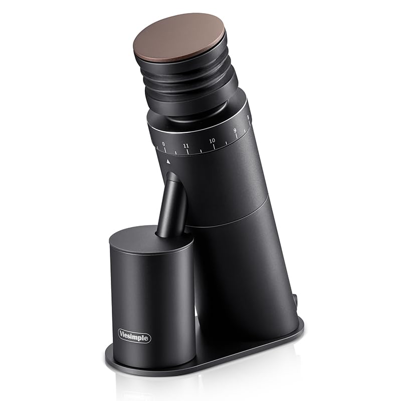 Coffee Grinder, Viesimple Gen 4, Single Dose Burr Coffee Grinders with Magnetic Dosing Cup, Electric Coffee Bean Grinder with Anti-Static Design
