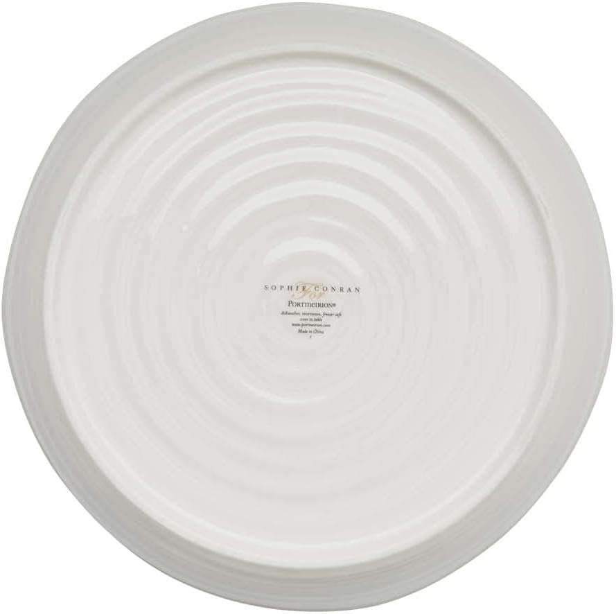 Portmeirion Sophie Conran 11" Round Roasting Dish, Porcelain Casserole Baking Dish, Dishwasher, Microwave, Freezer, Oven Safe