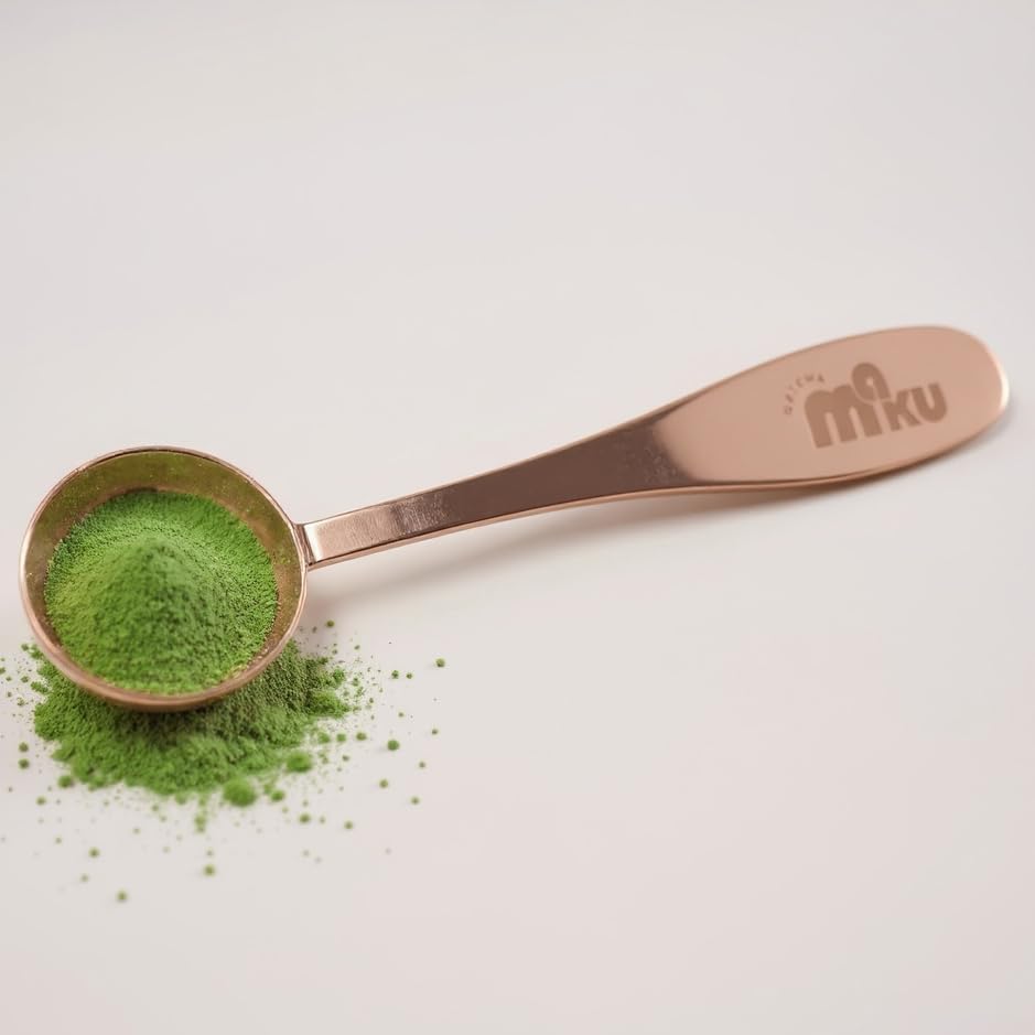 MATCHA MAKU- Stainless Steel 1 g Measuring Spoon for Matcha, Tea, Powder &amp; Liquids – 304 Food Grade Scoop for All Ingredients 4.6" Lenght