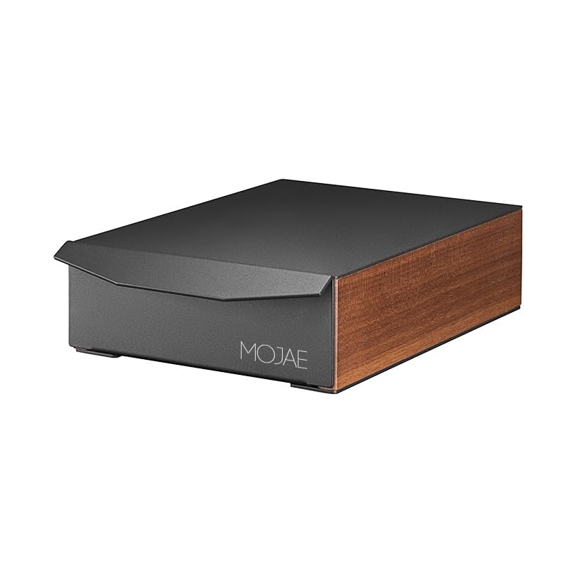Mojae Espresso Knock Box Drawer,Stainless Steel Detachable Coffee Ground Knock Container with Removable Knock Bar and Anti-Slip Base, Black