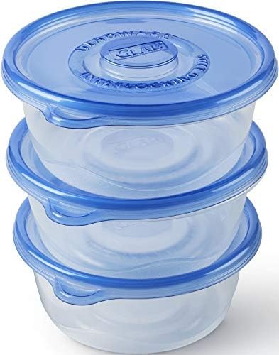 Glad Big Bowl Food Storage Containers, Large Round - (48 Oz) - 3 Count, Standard