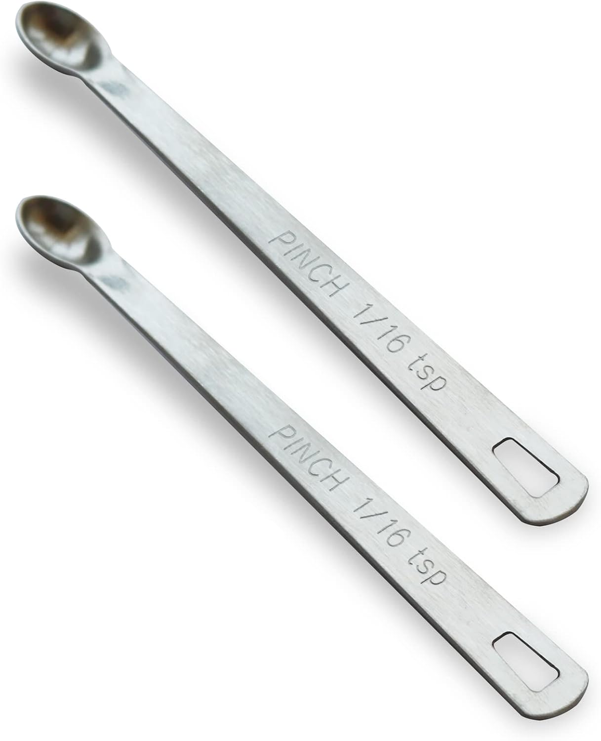 2PCS 1/16 Teaspoon(1/16tsp, 0.31ml, Pinch) Single Tiny Measuring Spoon, Small Individual Stainless S