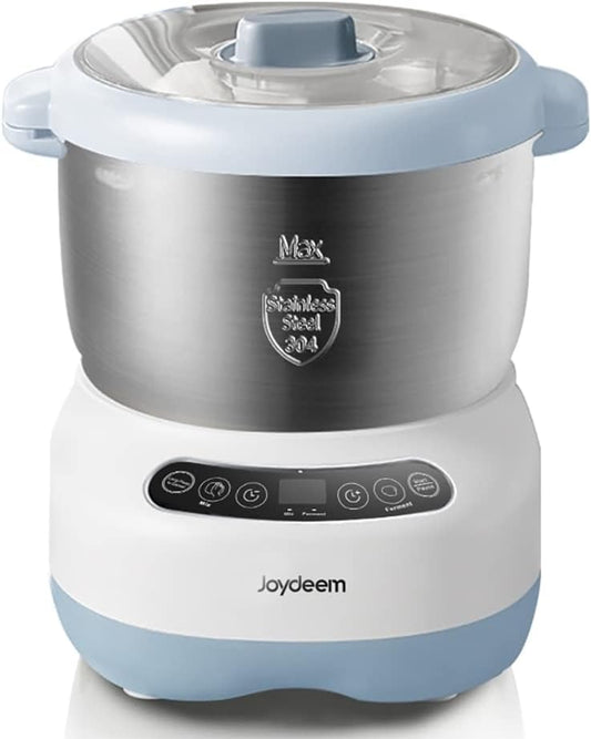 Joydeem Electric Dough Maker with Ferment Function, Microcomputer Timing, Face-up Touch Panel, 6.6Qt, 304 Stainless Steel,