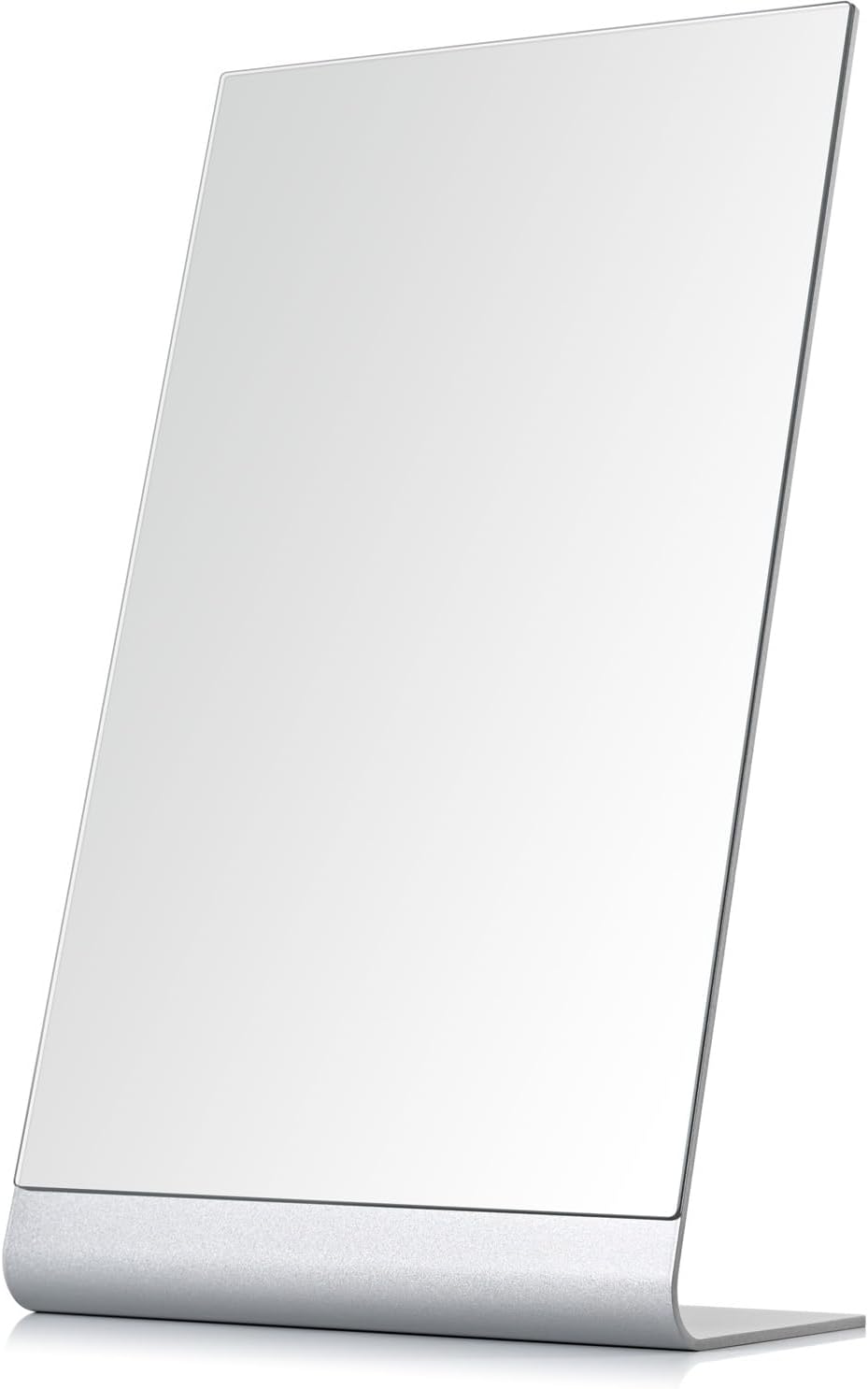 NEZZOE 15"x8" Frameless Makeup Mirror, Minimalist Free Standing Desk Mirror | Aluminium Flat Vanity Mirror for Bathroom Countertop, Desk or Jewelry Display, Perfect for Makeup &amp; Shaving