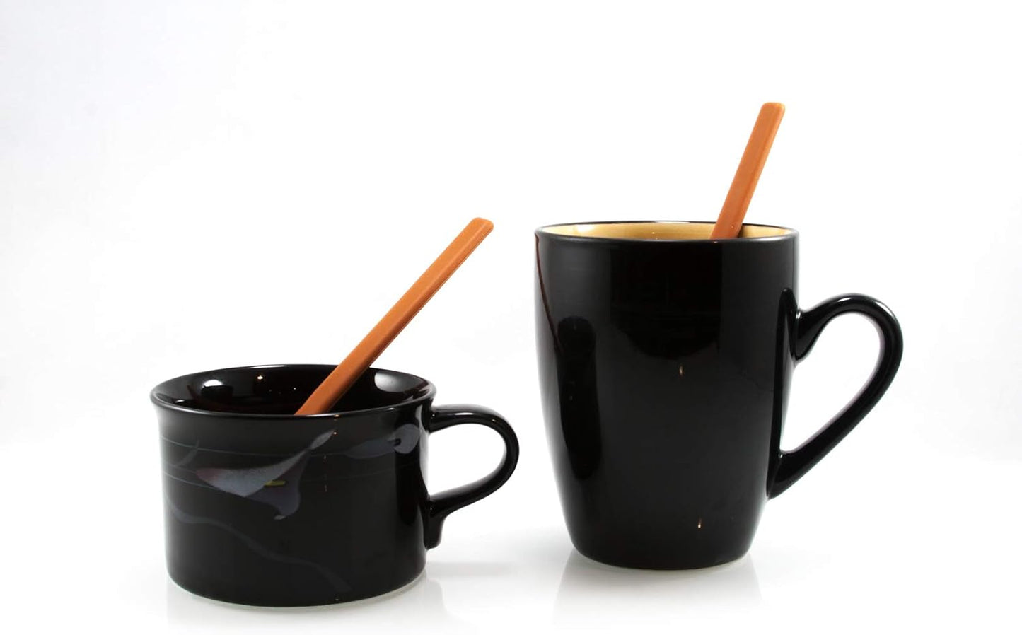 Honey Bear Kitchen Silicone Stirring Spoon (Set of 2, Black Bear Black) for Coffee & Tea