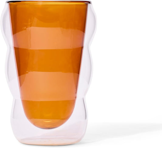 Glass Cloud cups 12 oz Double Wall Insulated Glass Cups - heat-resistant borosilicate glass -perfect for iced teas, lattes,