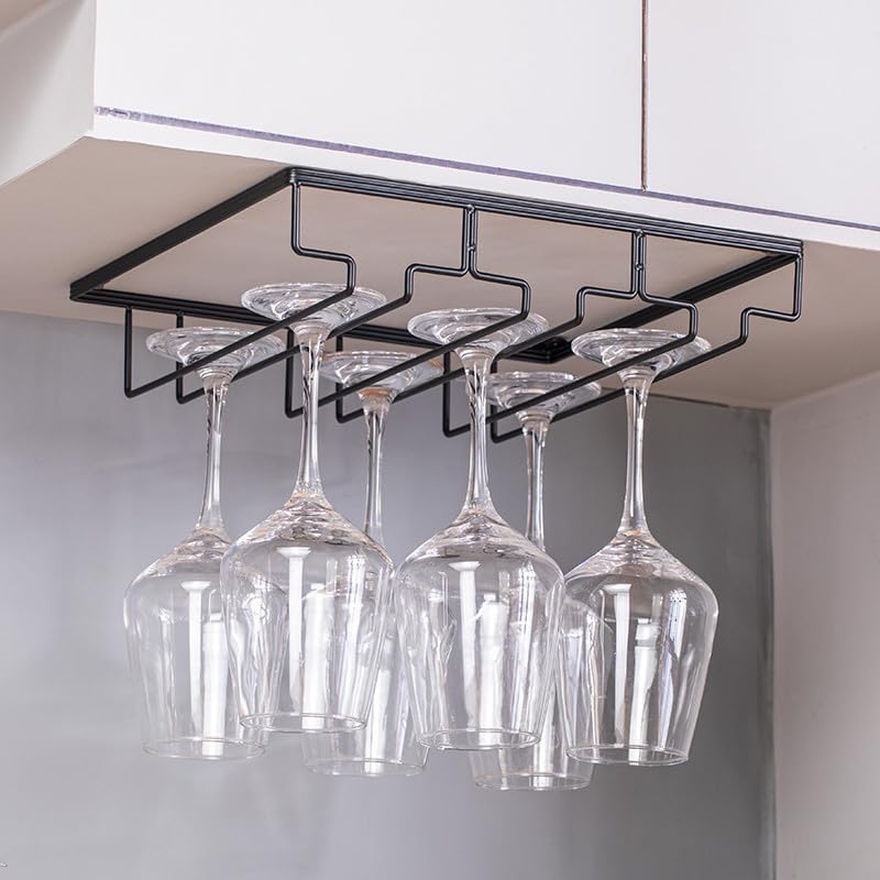 Wine Cup Holder Table Decoration Storage Hanger Metal Organizer for Bar Kitchen Stemware Rack Under Cabinet Stainless Steel