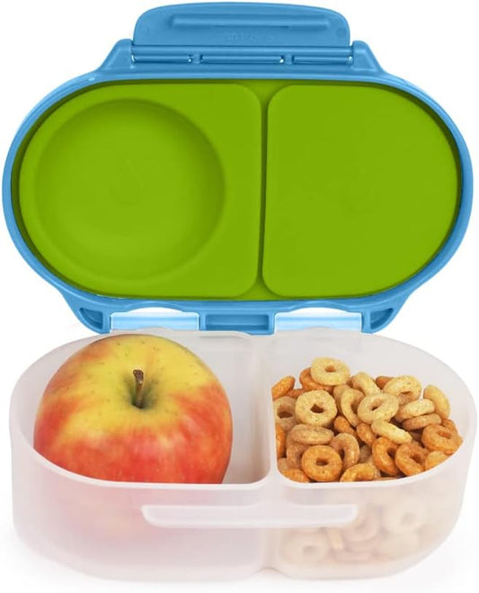 b.box Snackbox | Mini Bento Lunch Box with 2 Leakproof Compartments | Ideal for Toddlers, Kids Lunch & Snacks | Fits Whole