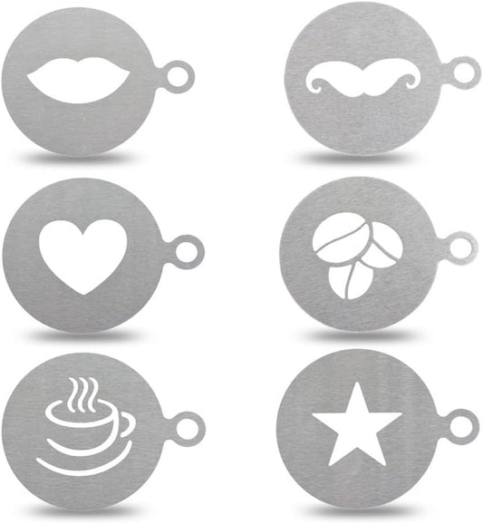 Hemoton Cookie Stencils,Coffee Decorating Stencil,Coffee Decoration Mold Tool, Stencils Latte Art,Cake Baking Templates, Art