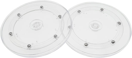 2 Pack 6" Lazy Susan Turntables Acrylic Ball Bearing 360 Degree Rotating Tray for Spice Rack Table Cake Kitchen Pantry