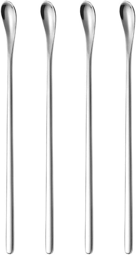 Delove Stainless Steel Coffee Stirring Spoon Beverage Cocktail Stirrers Stir Cocktail Drink Mixing Swizzle Stick- Tiny Salt