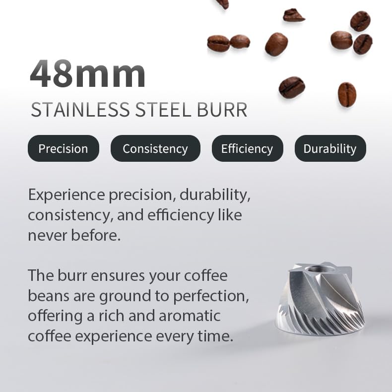 1Zpresso J Manual Coffee Grinder Silver with Assembly Stainless Steel Conical Burr - Numercial Internal Adjustable Setti