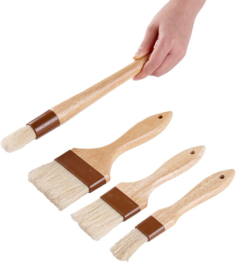 Restaurantware Natural Wood Pastry Basting Brush Set, 9.5 In