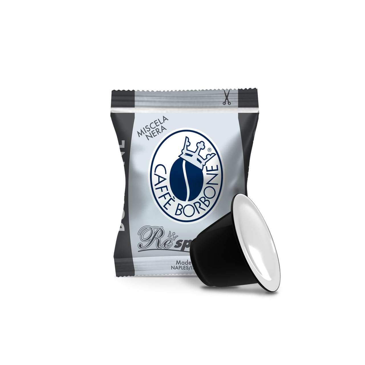 Caffè Borbone Miscela Nera Espresso Pods Compatible with Nespresso Original Machines, Dark Roast Black Blend, 50 Count Espresso Coffee Pods