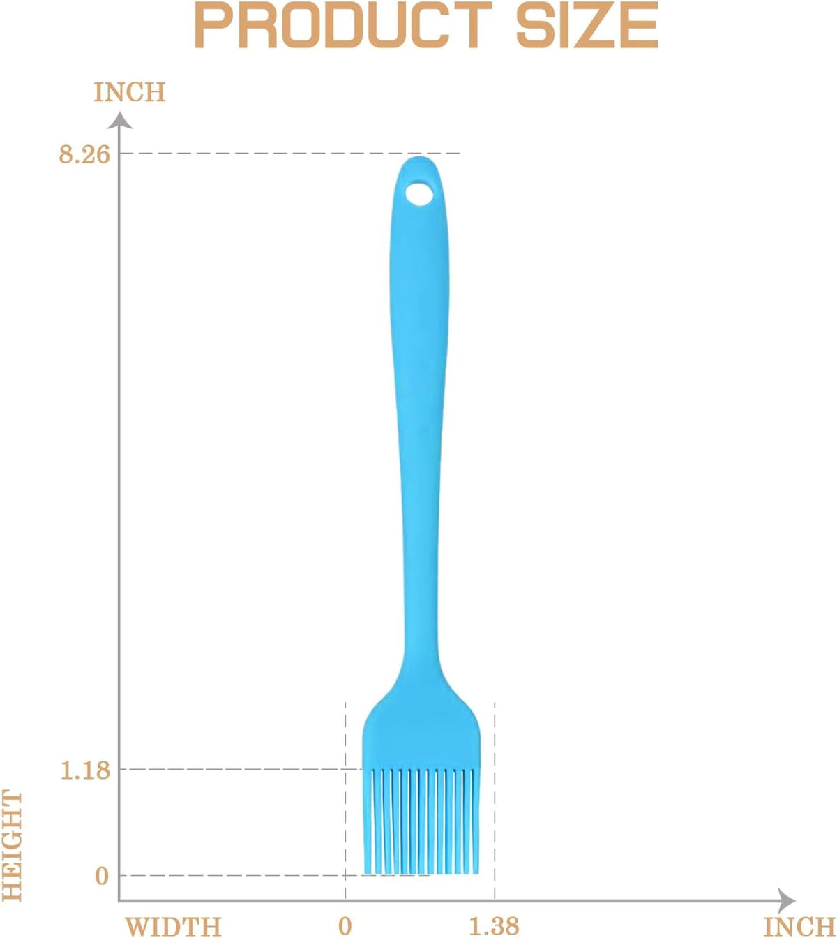 Silicone Basting Pastry Brush, 5 PCS Heat Resistant Food Brush Set, One-Piece Design, Stainless Steel Core Oil Brush of Baking, BBQ, Spreading Oil, Butter, Grilling, Marinade, Dishwasher Safe