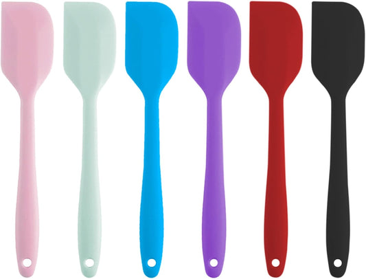 Silicone Spatula Set 6 Pack 8.5 inch Small Rubber Spatula Heat Resistant Mini Silicone Spatula Non-Stick Flexible for Baking