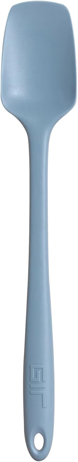GIR: Get It Right Spoonula Silicone Spatula Scraper - 11-Inch Skinny Slate - Heat-Resistant Seamless Design - Non-Stick